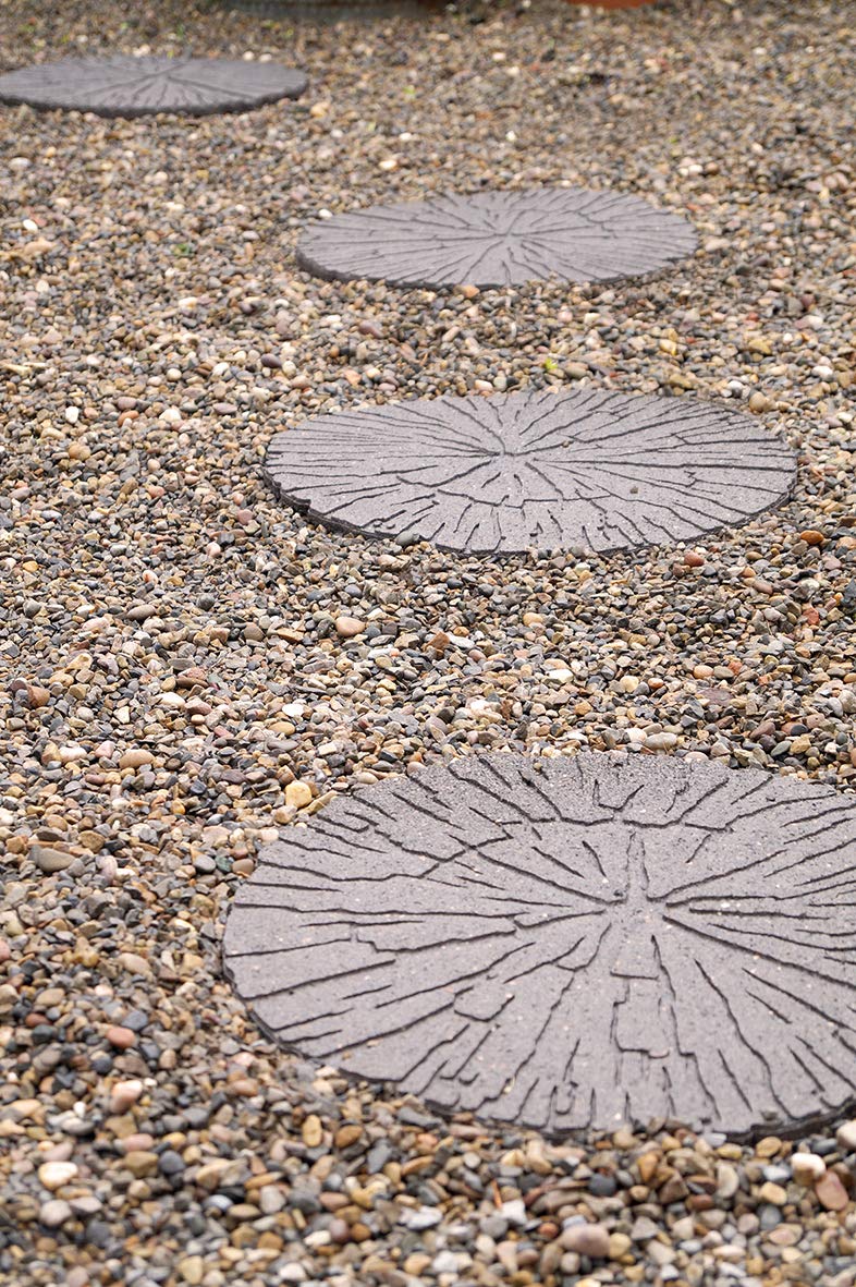 ECO GARDEN Cracked Log Recycled Rubber Stepping Stone, Earth, Pack Of 1