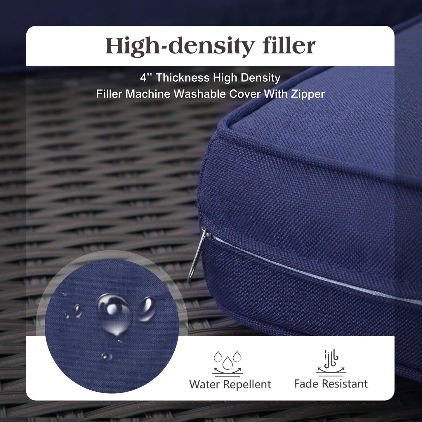 PHIVILLA Garden Furniture Rattan Garden Furniture Sets Garden Sofa Outdoor Corner Sofa Patio Furniture