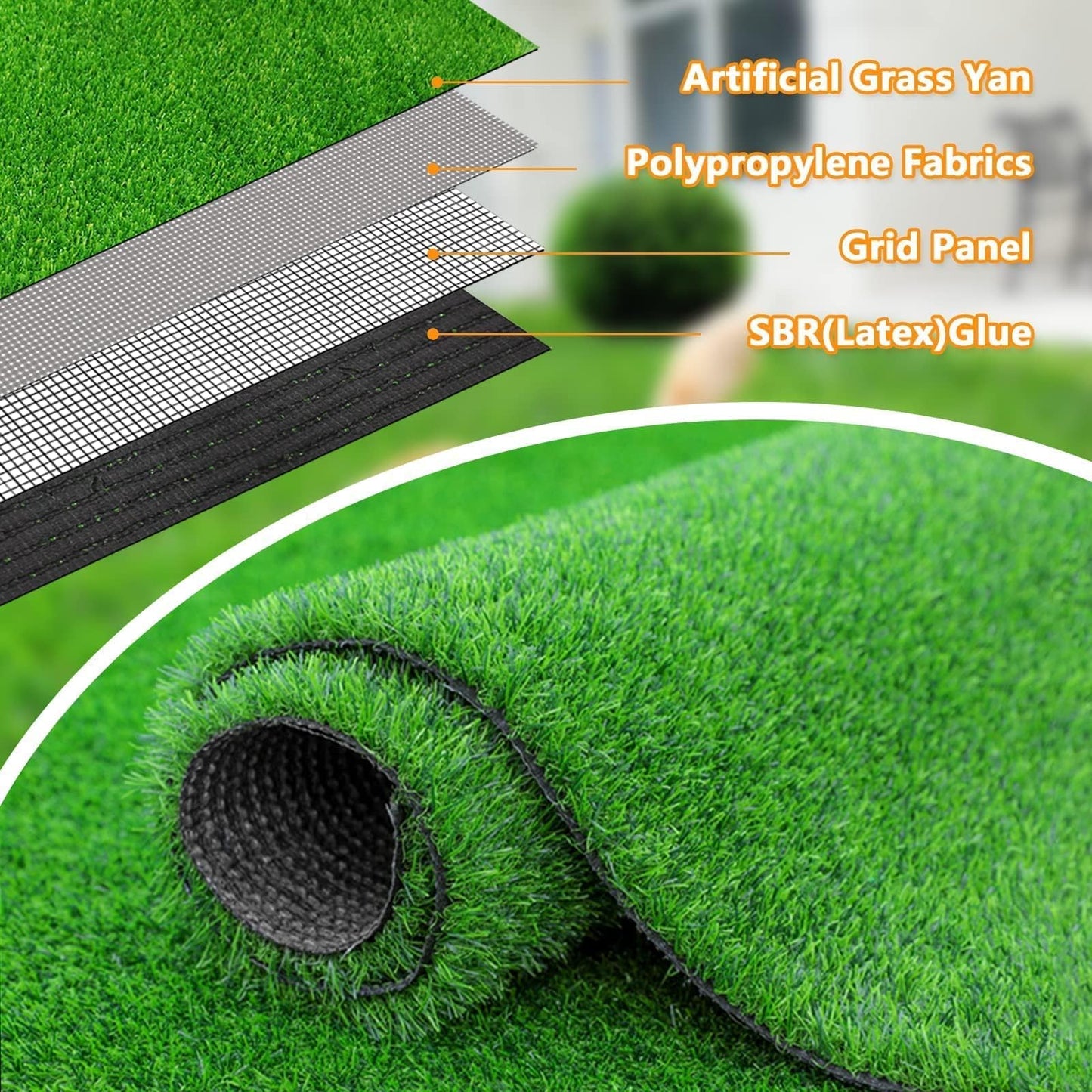 STARROAD-TIM 80 * 100 CM Artificial Grass Rug Turf for Dogs Indoor Outdoor Fake Grass for Dogs Potty Training Area Patio Lawn Decoration