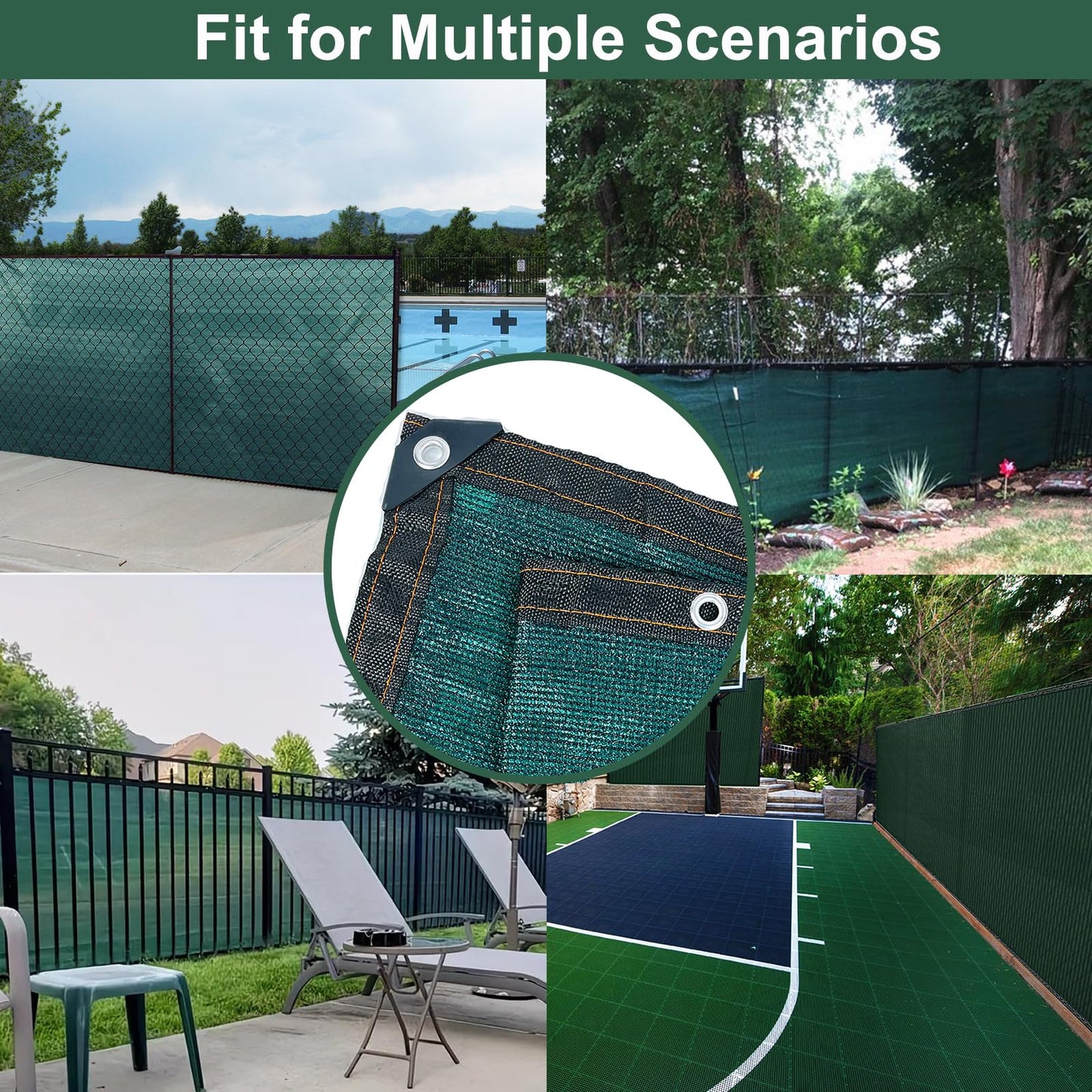 BeGrit Garden Privacy Fence Screening 10m x 2m Privacy Netting 90% HDPE Windbreak Netting Garden Privacy Protective Screens Tear-Resistant Shading Net with Cable Ties for Outdoor Plants Backyard Green