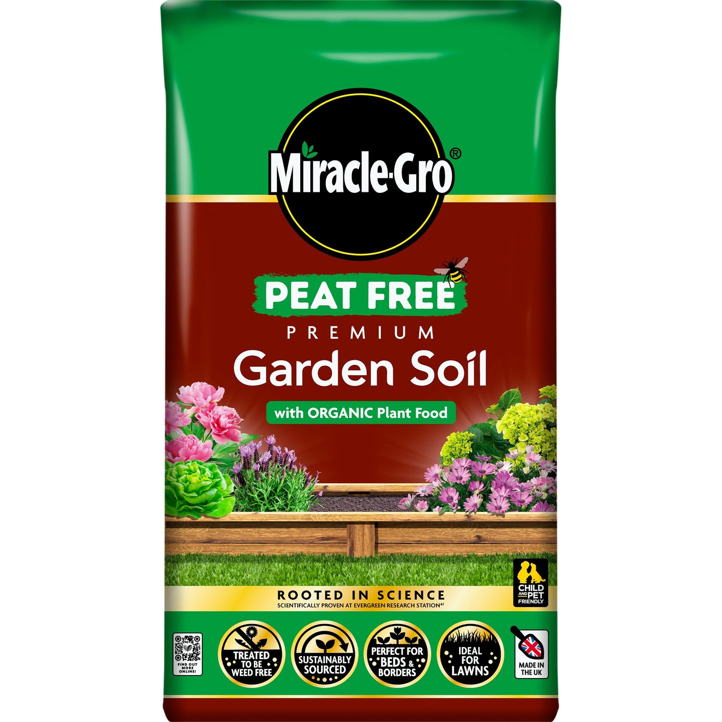 Miracle-Gro PEAT FREE Premium Garden Soil, 30 litre