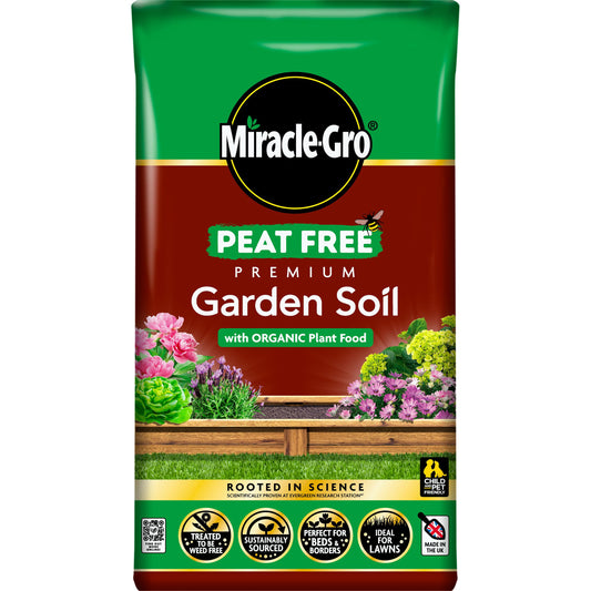 Miracle-Gro PEAT FREE Premium Garden Soil, 30 litre