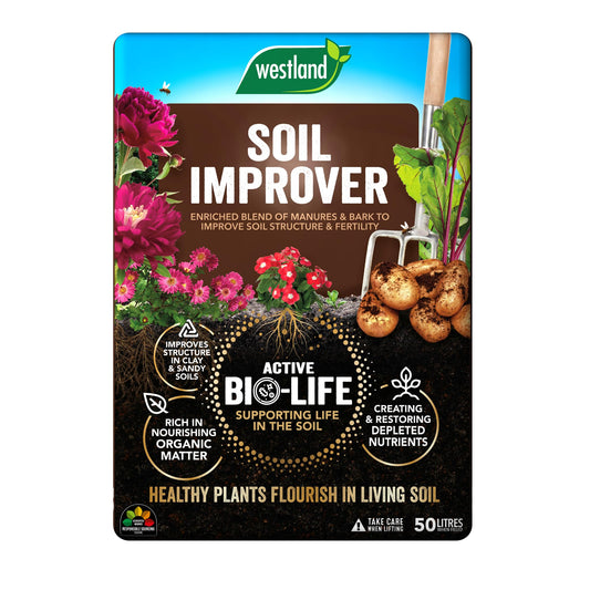 50L Soil Improver - Enriched Gardening Soils for Outdoor and Indoor Plants - Small to Large Plants - Promotes Rooting and Plant Vitality