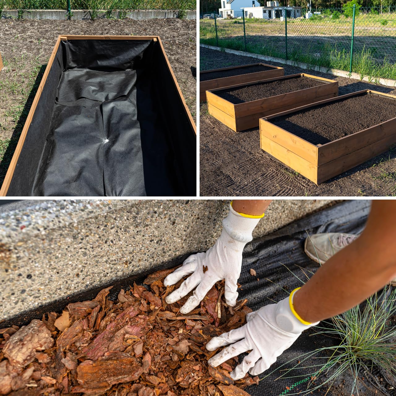 GARDENIX Weed Control Fabric Extra Strong 70 g/m² (0.8 m x 5 m) Ground Fabric Garden Fleece Against Weeds Black