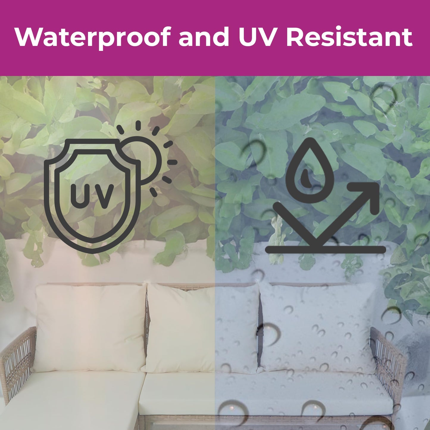 Neo 3 Piece Natural Rattan Wicker Rope Corner L Shaped Sofa Cushions Garden Patio Furniture Set Coffee Table