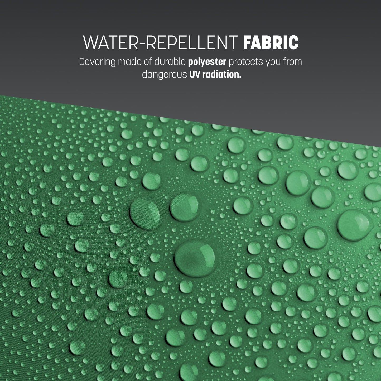 KEPLIN 3M Cantilever Garden Parasol, Garden Umbrella with Crank Handle & Cover, UV Protection, Water-Repellent Polyester, Powder-Coated Pole, 6 Ribs Garden Parasol and Base, Sturdy Cross Base, Green