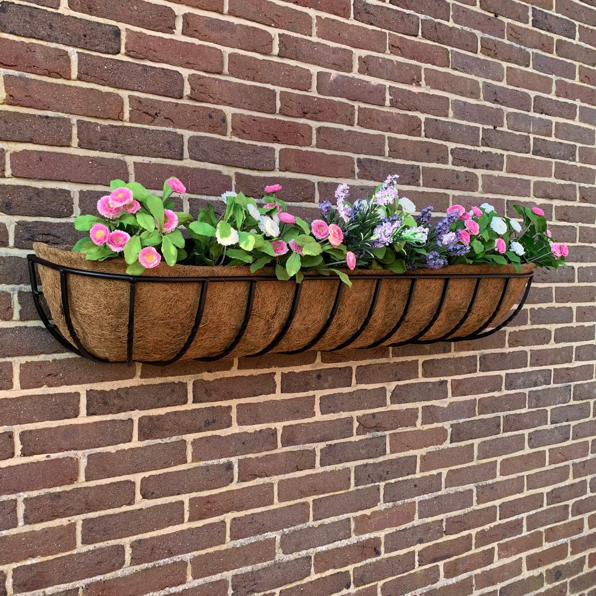 Selections Metal Wall Trough Planters (120cm Trough x 2)