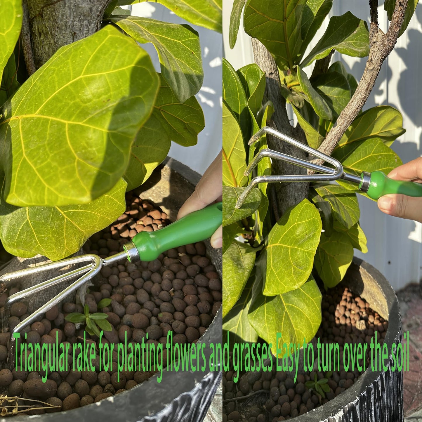 Sturdy Cultivator hand rake Rust Resistant Ergonomic Grip Perfect Tool For Gardening, Weeding, Transplanting And Digging In Garden Beds