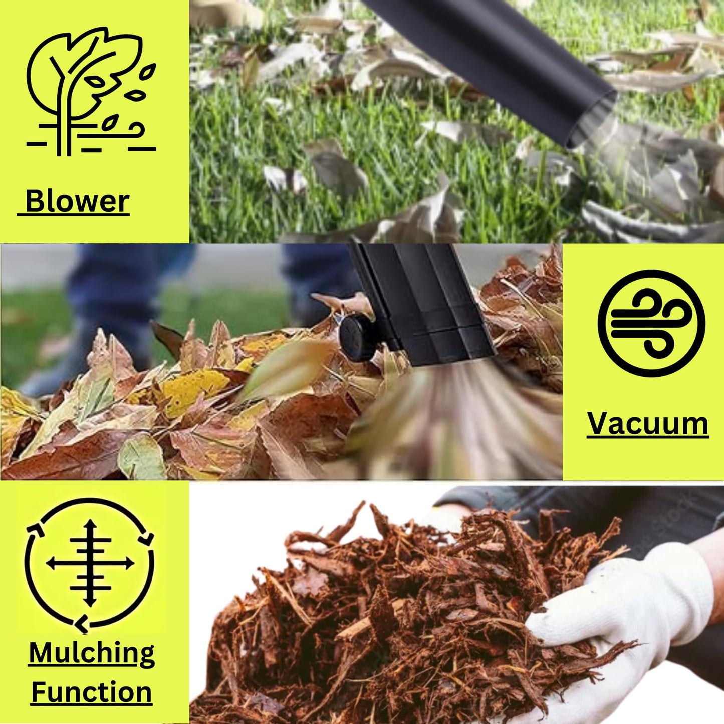 Straame 3-in-1 Lightweight Leaf Blower, Garden Vacuum & Mulcher – 3000W, 40L Bag for Easy Clearing of Leaves & Waste in Garden, Patio & Driveway – Corded Electric Leaf Blower with Adjustable Speed