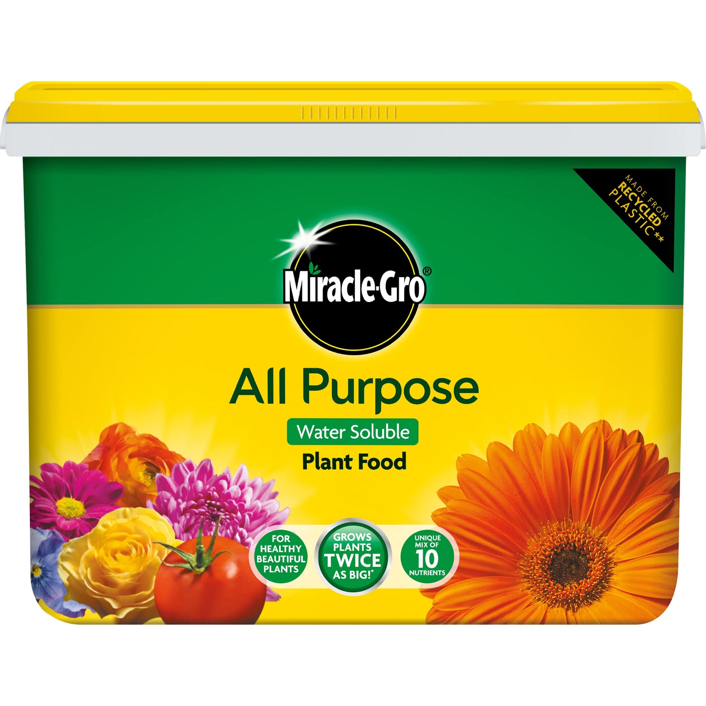 Miracle-Gro All Purpose Water Soluble Plant Food Tub, 2 kg, Brown