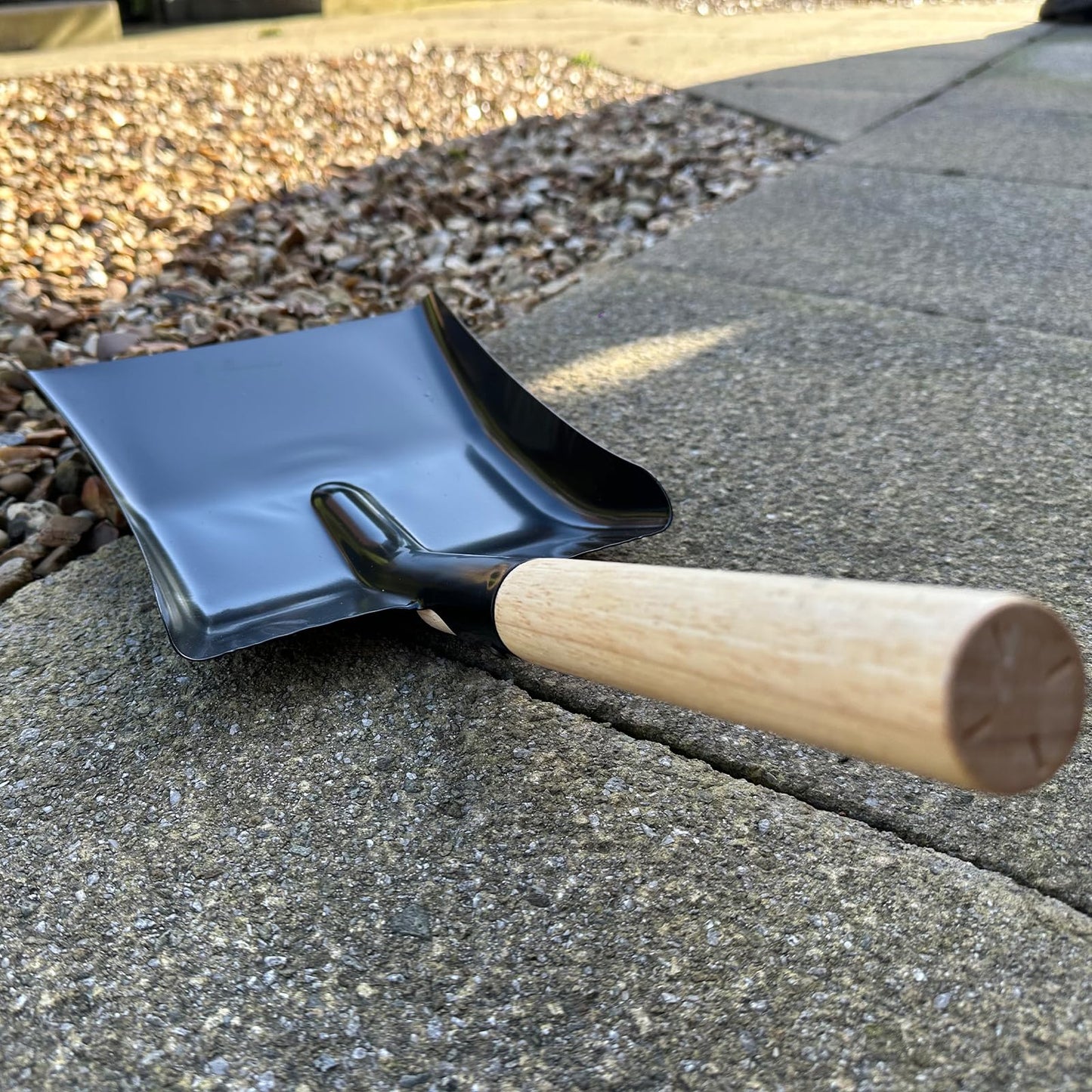 LSC Coal Ash Shovel with Wooden Handle Heavy Duty Metal for Digging, Gardening, Land Management, Yardwork, Farming, and Outdoors Snow Shovel (SHOVEL)
