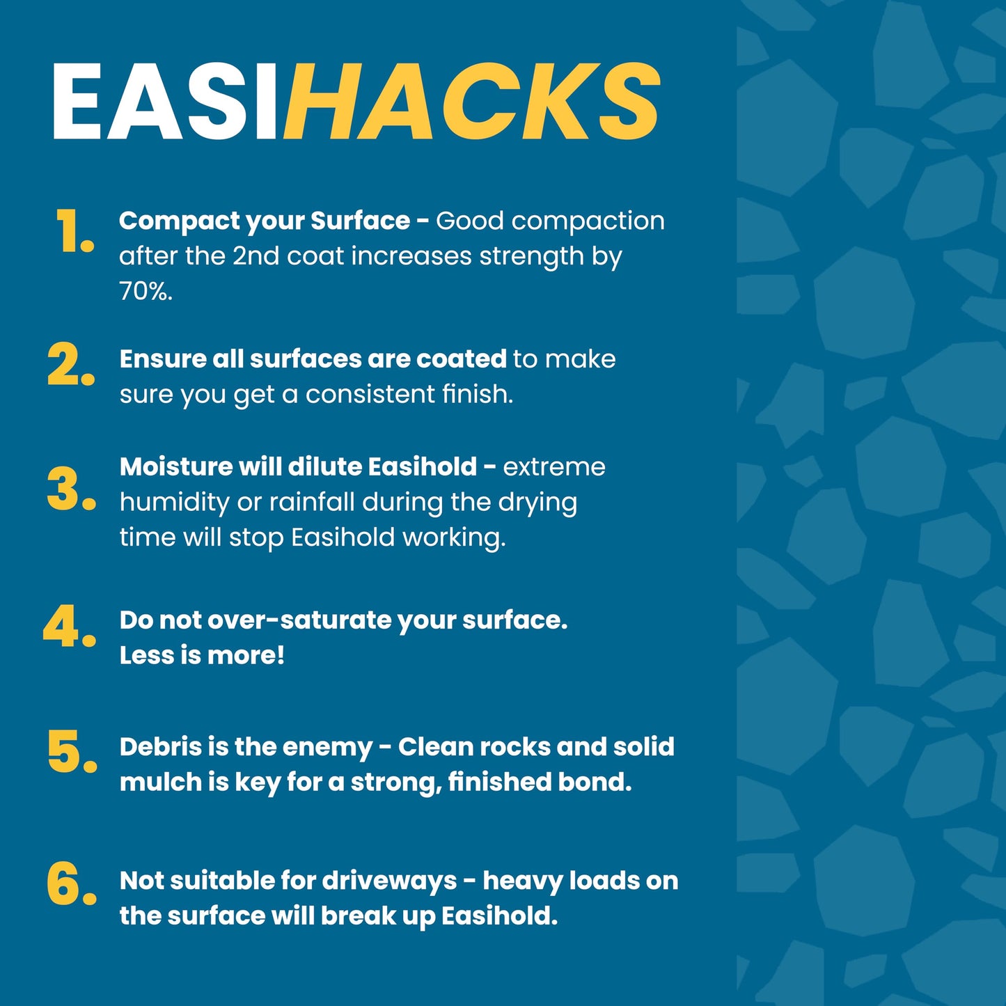 Vuba EASIHOLD ROCKS - 5L XL Gravel Binder for Bonding Stones, Bark and Gravel on Borders, Patios and Garden Paths. Lasts up to 3 Years, Non Toxic, Ready to Use.