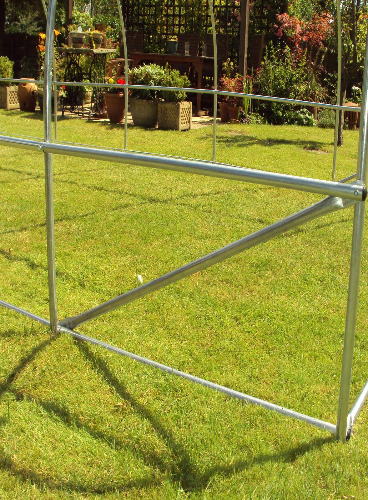 4m x 2m Polytunnel "Strongest In It's Class" a fully Galvanised Structure with more Diagonal & Roof Bracing than all others. Metal Hinged Door | Multi Window