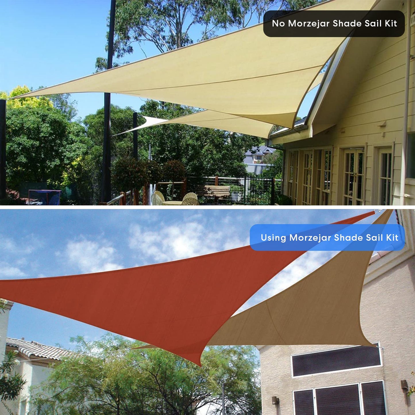 Covlongyu Awning Attachment Set, M5 Heavy Duty Sun Shade Sail Stainless Steel Hardware Kit for Rectangular/Triangles and Square, Suitable for Garden/Outdoor/Patio Lawn Sunshade Hooks (48pcs)