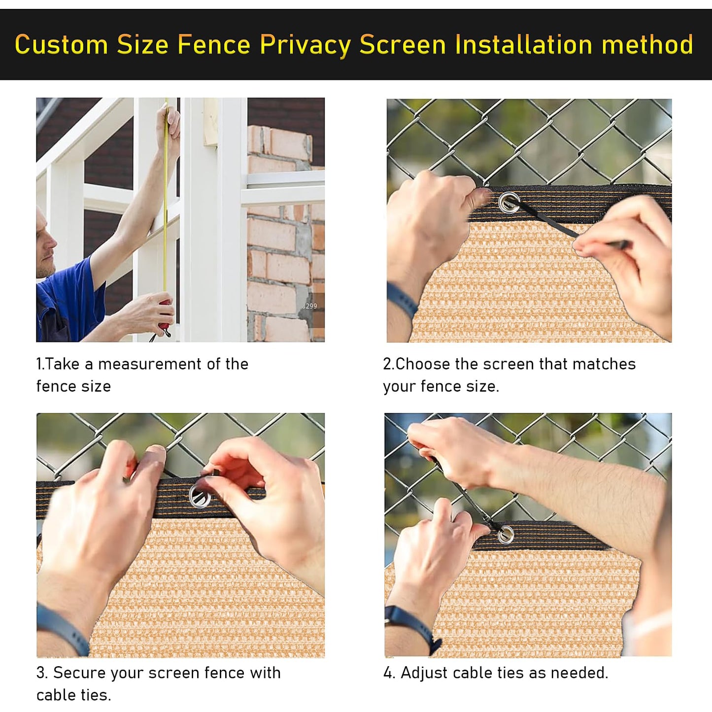 LYCN Garden Privacy Fence Screening, 2x10 m HDPE Privacy Netting Sunblock Shade Cloth Mesh Net Cover, Green