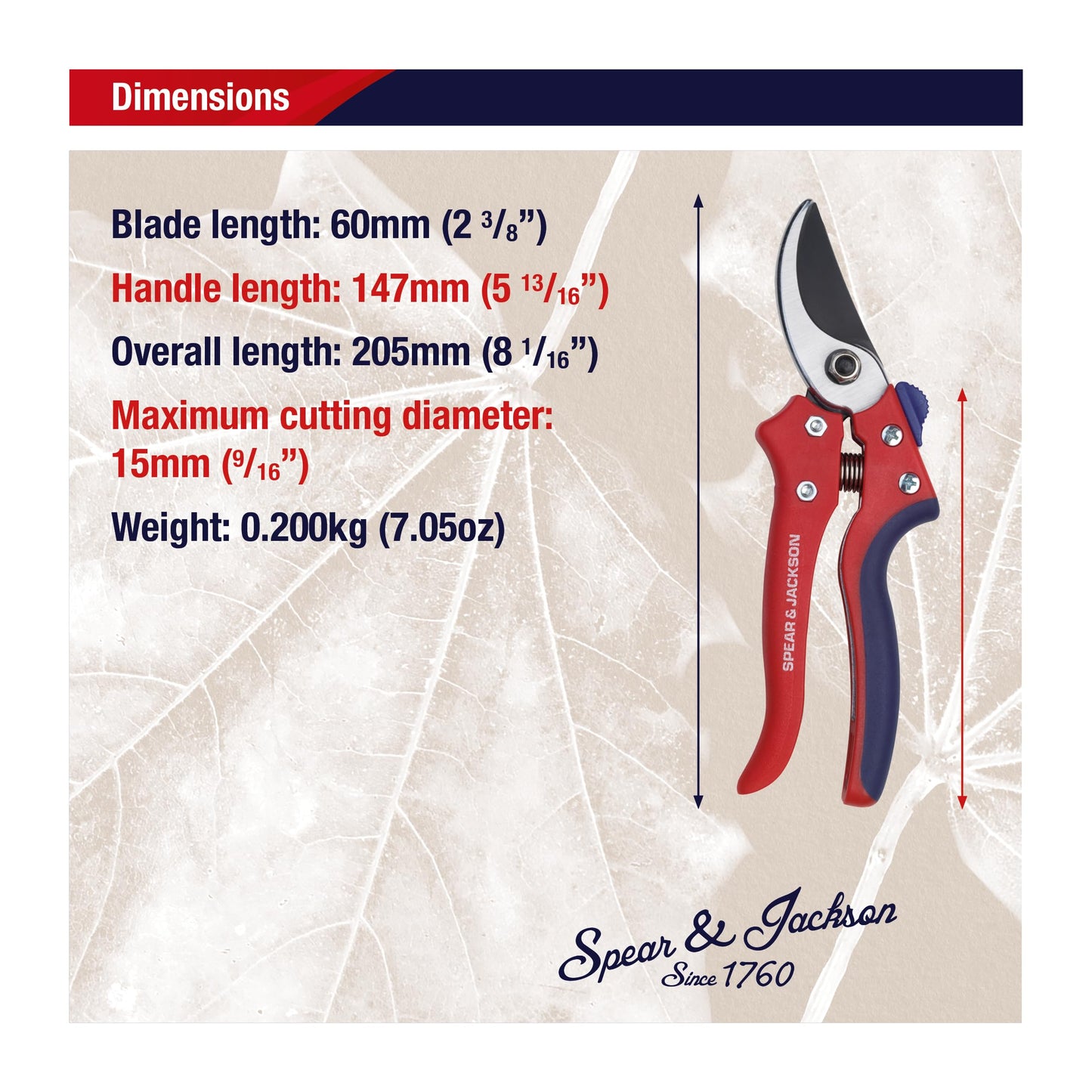 Spear & Jackson 7159BS Razorsharp Advantage Bypass Secateurs