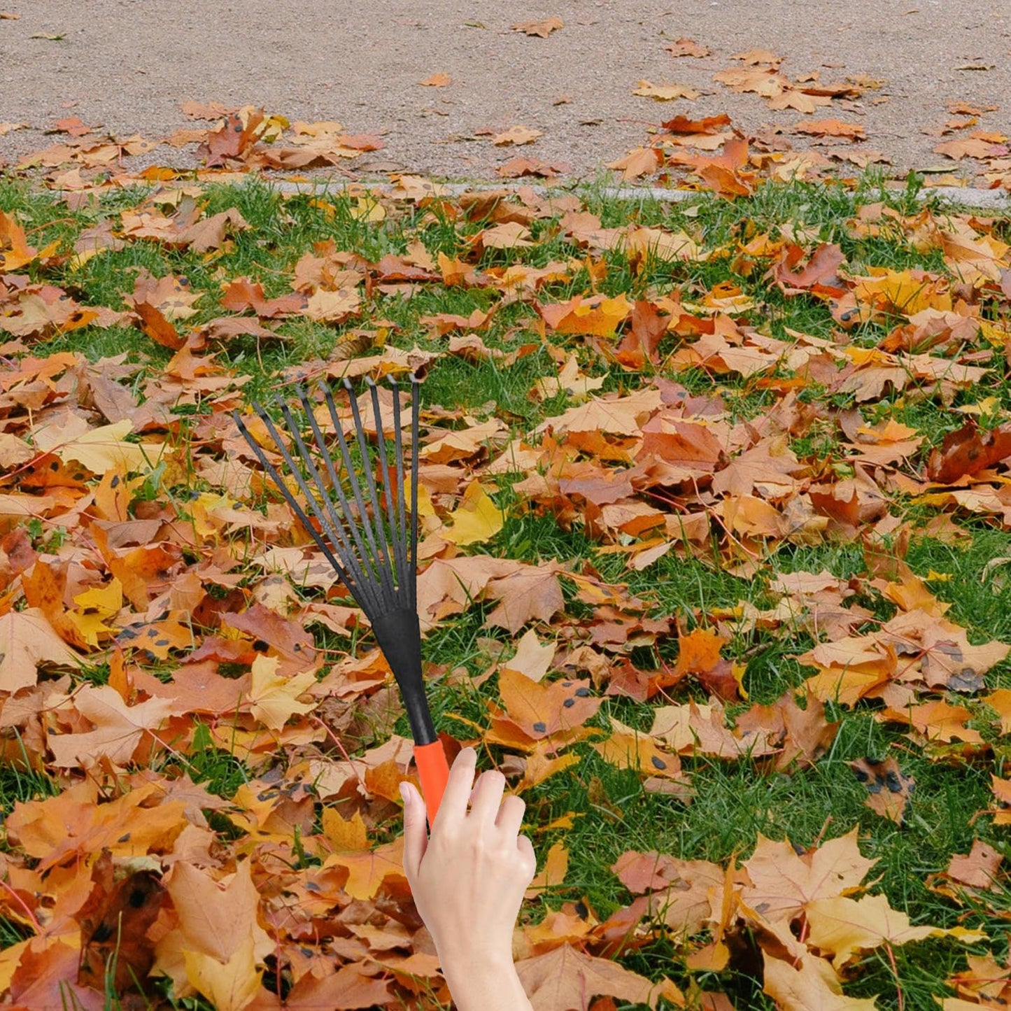 Garden Rake,Hand Rake,Rake for Gardening,Mini Grass Rake,Horse Poo Picker,Durable, Long-Lasting Gardening Tool