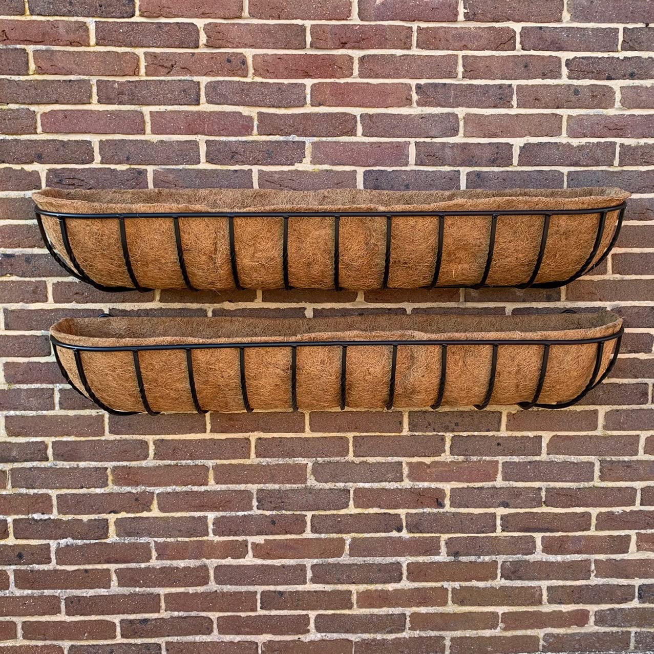 Selections Metal Wall Trough Planters (120cm Trough x 2)