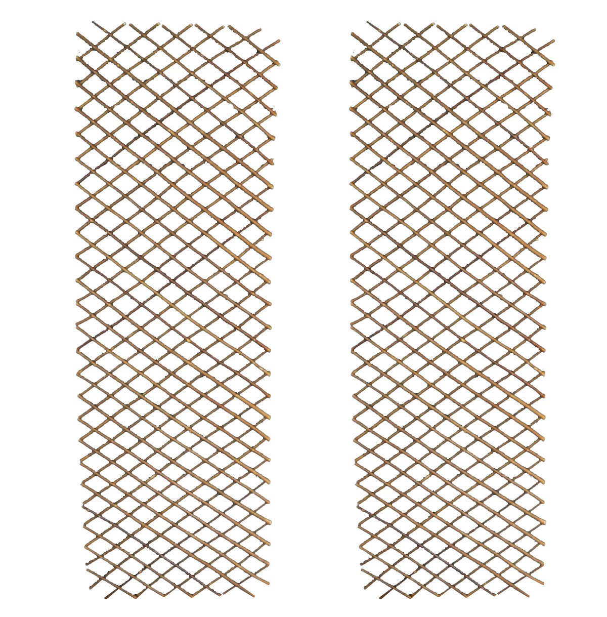 Selections Pack of 2 Expanding Willow Fan Garden Wall Trellis (180 x 60 Centimeter)