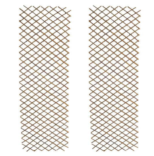 Selections Pack of 2 Expanding Willow Fan Garden Wall Trellis (180 x 60 Centimeter)