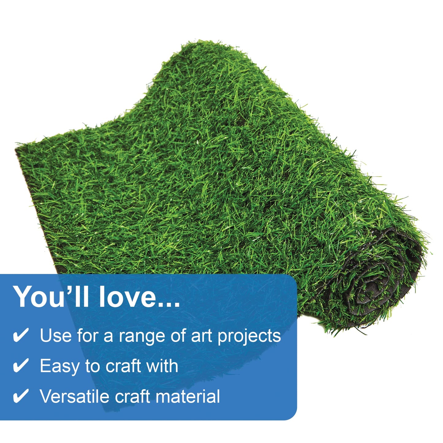 Baker Ross FX649 Artificial Grass Roll – 30cm x 60cm