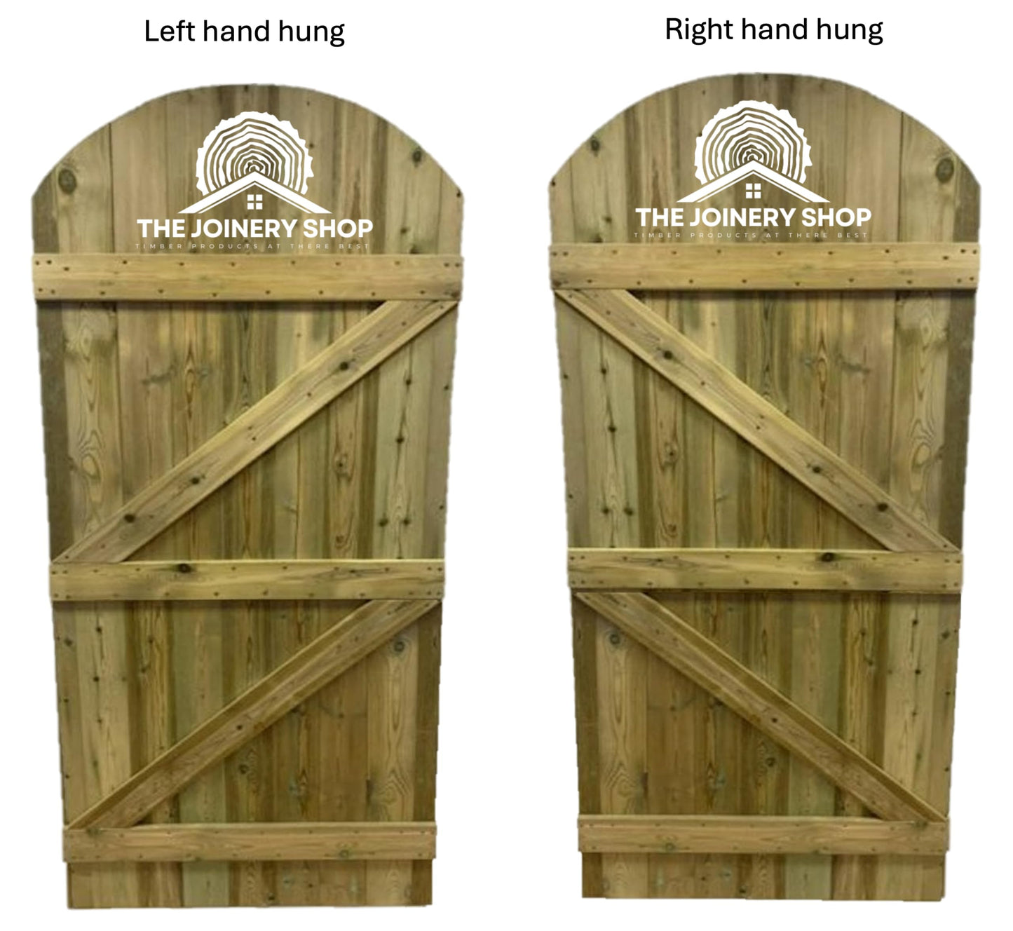 Strong, Treated T&G curved Garden Gate, Ledged and Braced, Tongue and Groove 6ft * 3ft 20mm tongue and groove