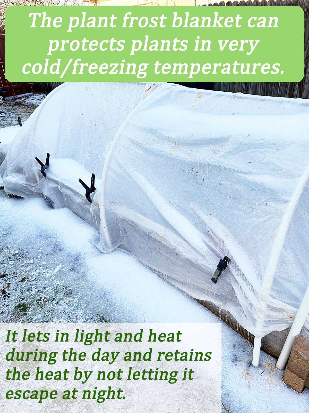 Abimars Garden Fleece 30gsm, 2m x 5m Horticultural Fleece for Plants, Plant Fleece Frost Protection, Non-Woven Fabric Cover Frost Protection for Plants