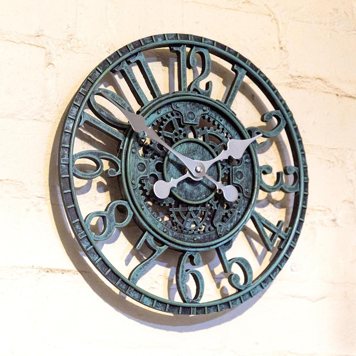 No Nonsense Products Indoor Outdoor Wall Clock 30cm Antique Church Station Garden Style Weatherproof Quartz Battery Powered Waterproof