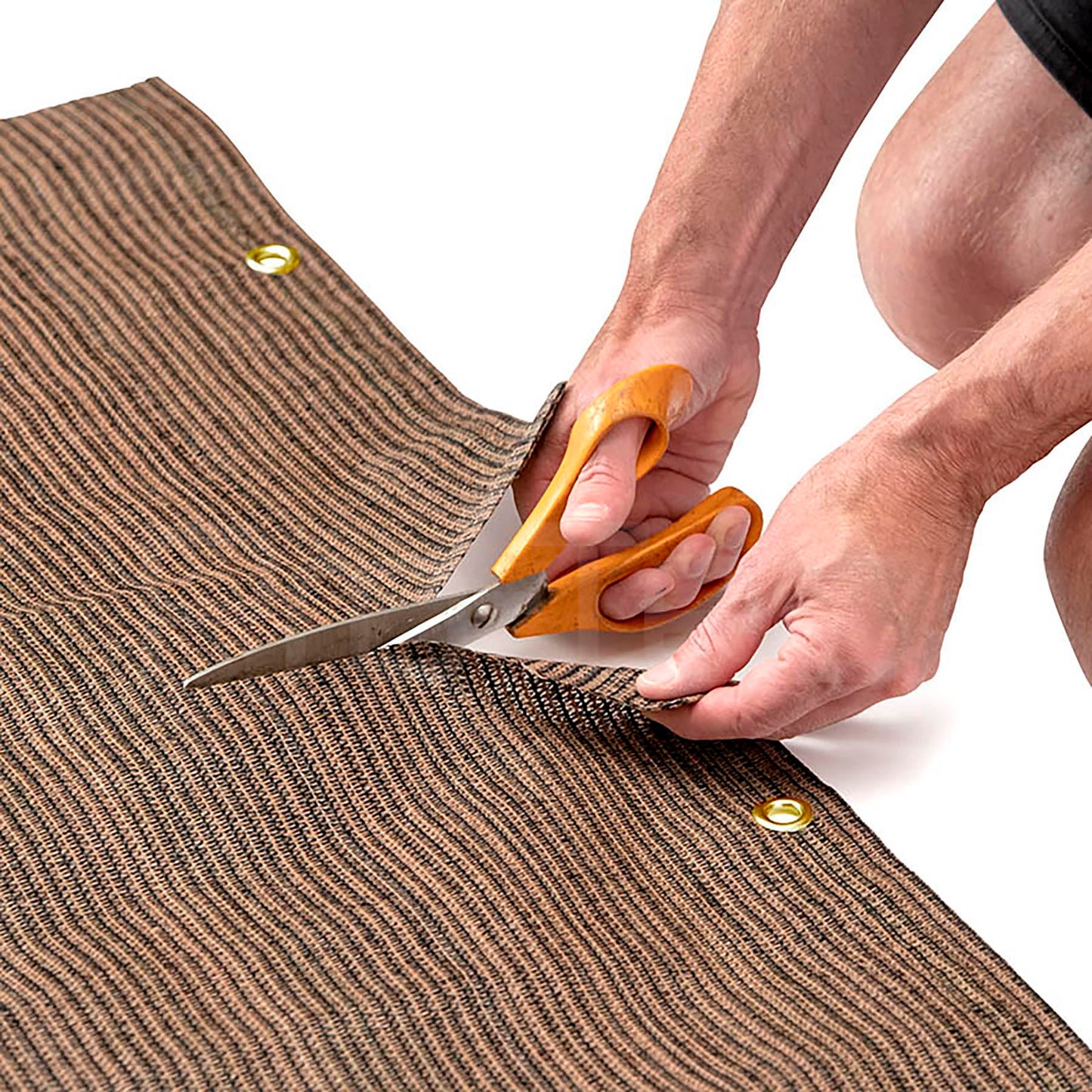 1m,1.5m, 2m Wide Privacy Netting Garden Screening Windbreak Fencing 95% Shade Fence Net Brown 1m x 10m FREE 6 Bungees 50 Zip Ties Included