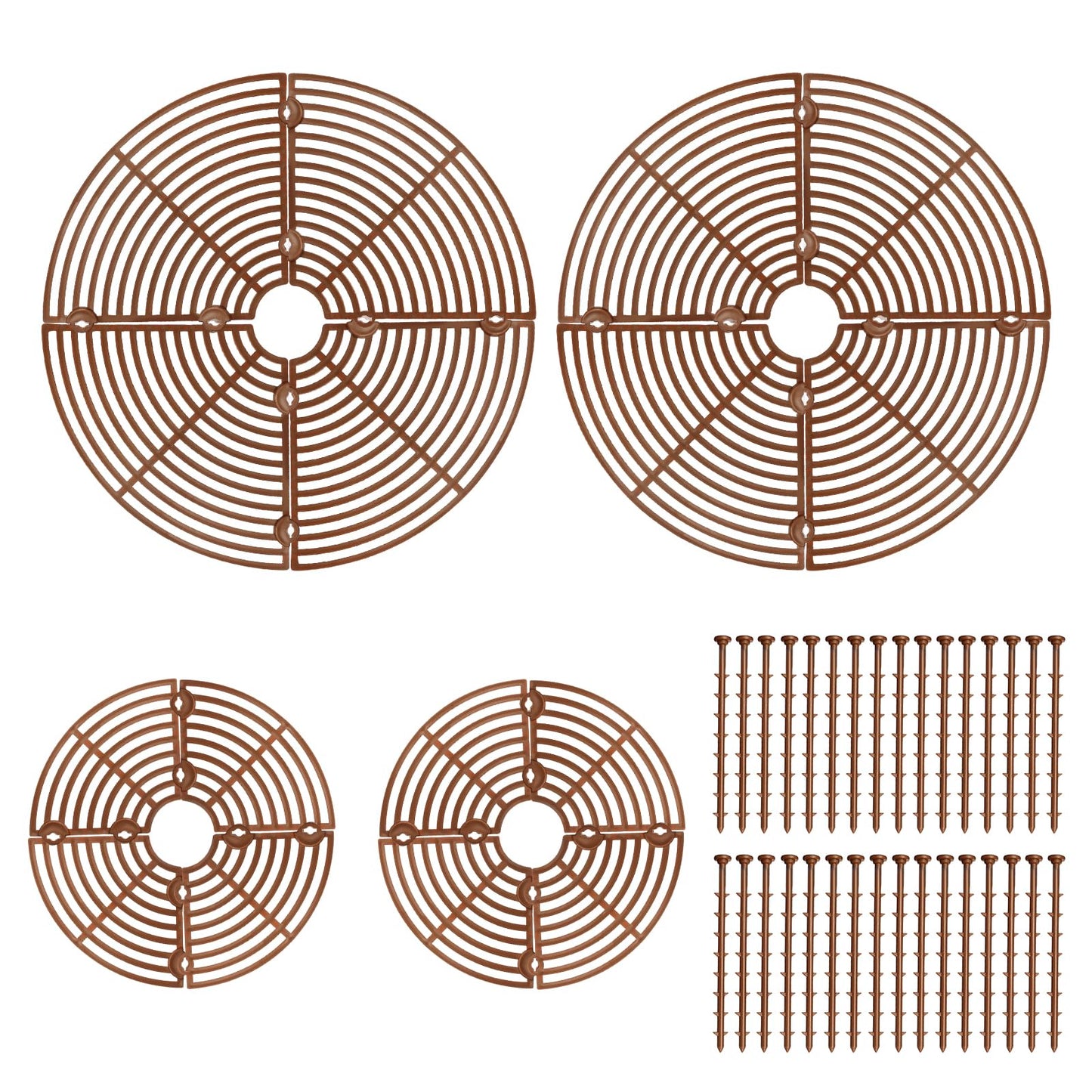 4 Pcs Plant Pot Grid Plant Pot Soil Guard Plant Pot Cover with Deep Stakes Cuttable Flower Pot Soil Cover Protectors Flower Pot Cover Cat Digging Stopper Plant Grid Pot Cover for Indoor Plants