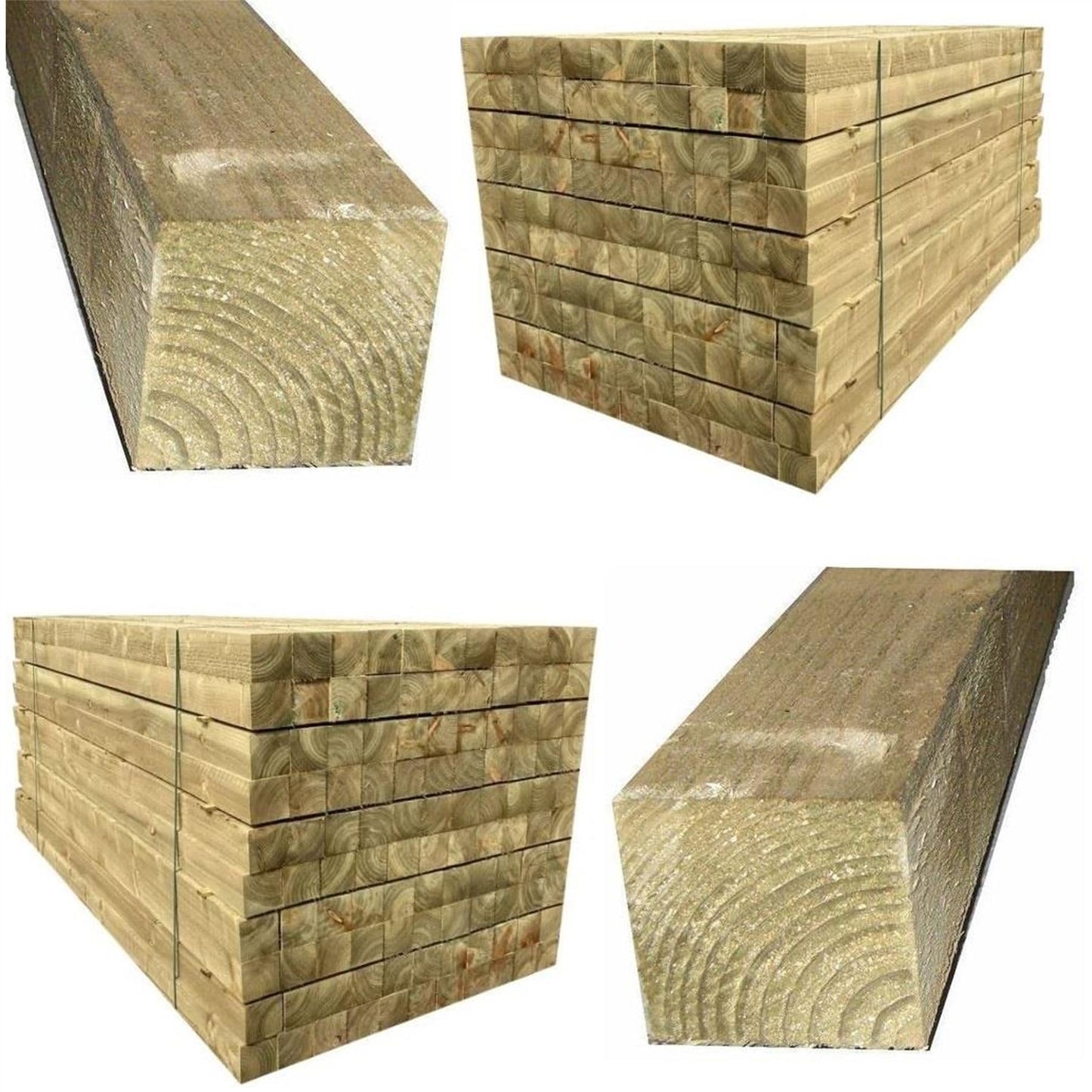 Pressure-Treated Square wooden post Gate or Fence posts garden timber wood 2.4m x 100mm x 100mm, Timber Fencing Post 4" x 4" fence posts, 8ft (240cm) Wooden Post