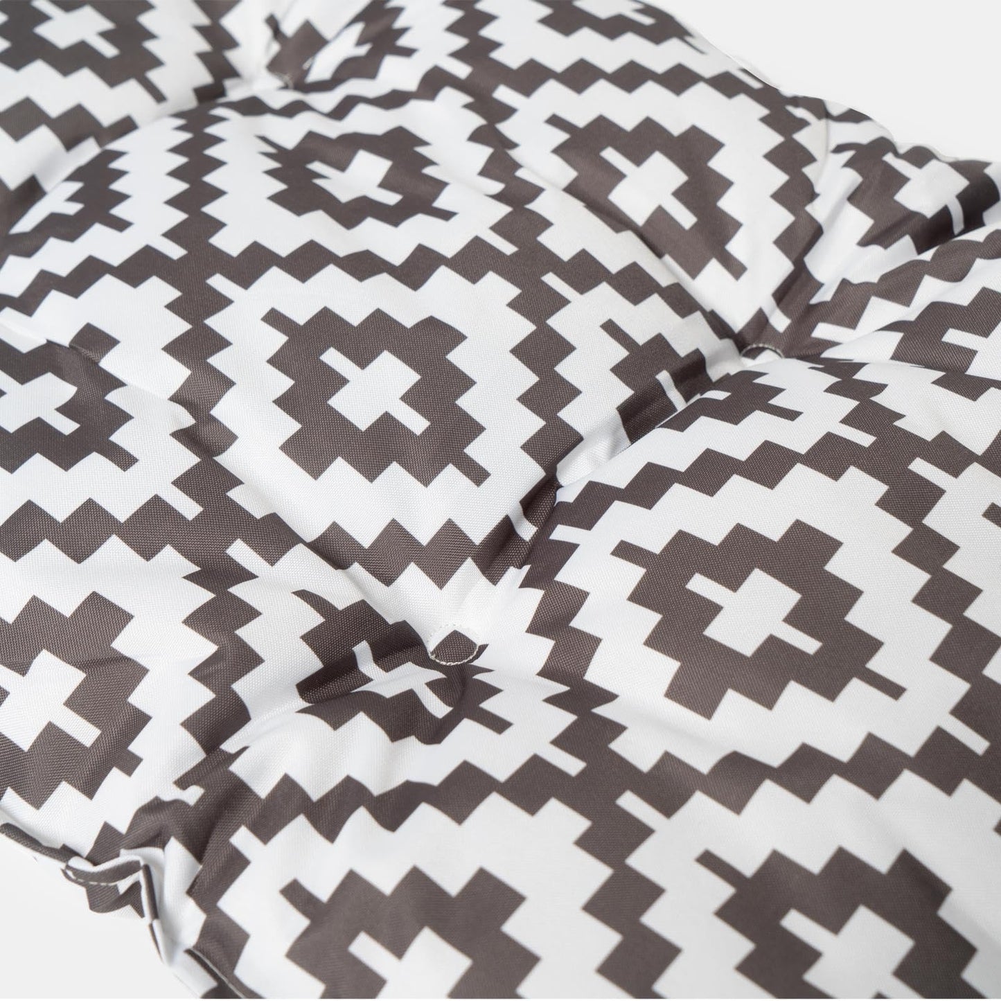 OHS Grey Garden Cushions for Bench, 2 Seater Bench Cushion Soft Outdoor Seat Pads for Garden Furniture Patios Water Resistant Comfy Bench Seat Cushion, Geometric