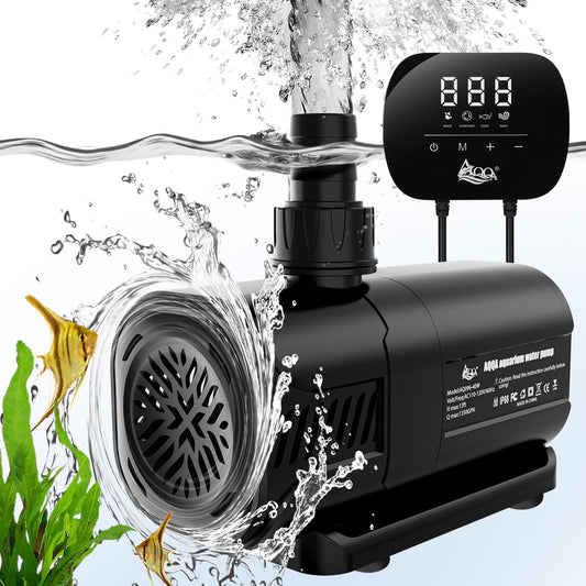 AQQA Submersible Water Pump, 3000L/H Ultra Quiet Water Pump for Water Feature, 3m High Lift Fountains Pump for Fish Tank Hydroponics, Pond, Aquariums