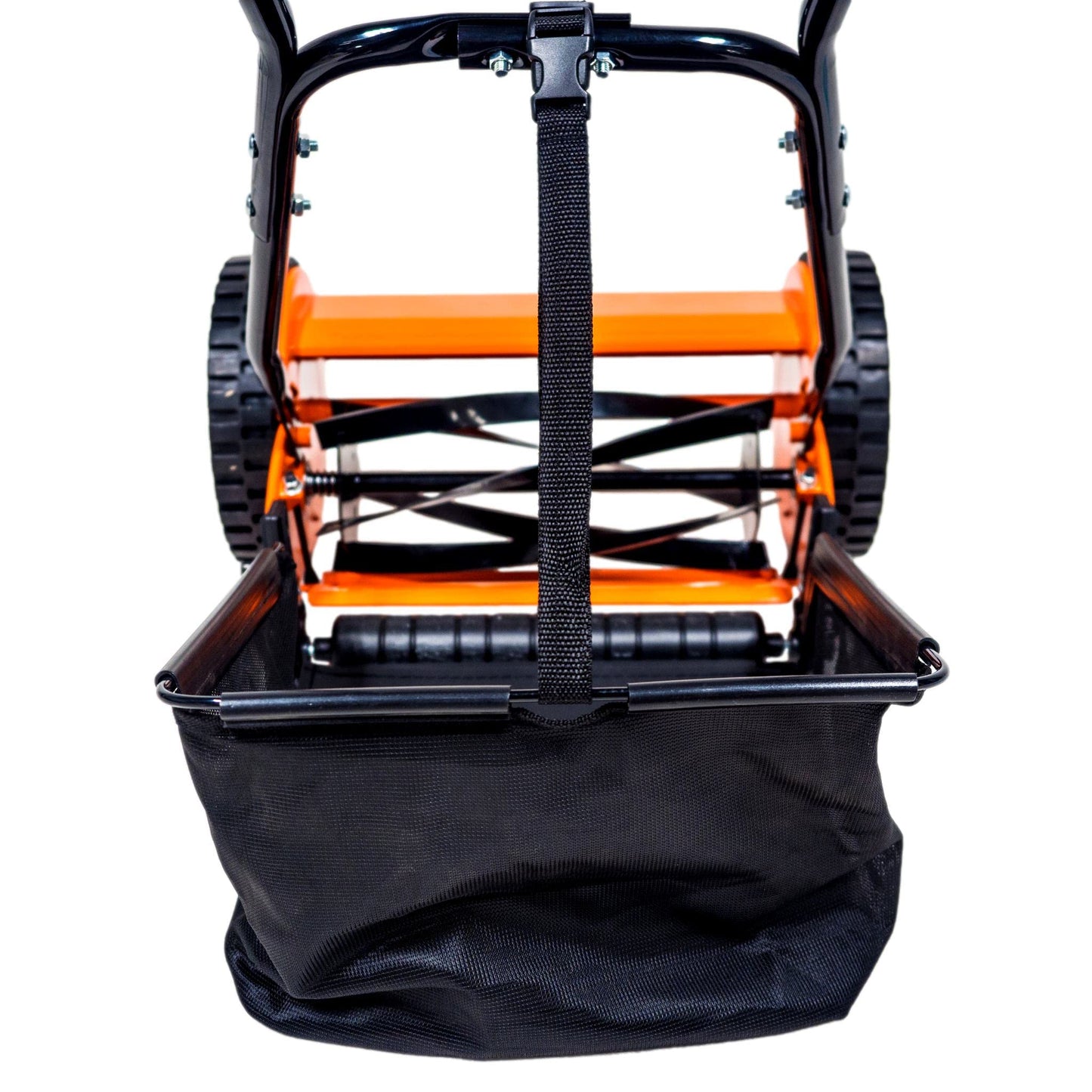 Manual Lawn Mower for Garden - Manual Grass Cutter Machine with 12"/30cm Cutting Width | Cylinder Lawnmower with Roller with 17L Collection Bag | Environmentally Friendly Hand Push Lawn Mowers | eSkde