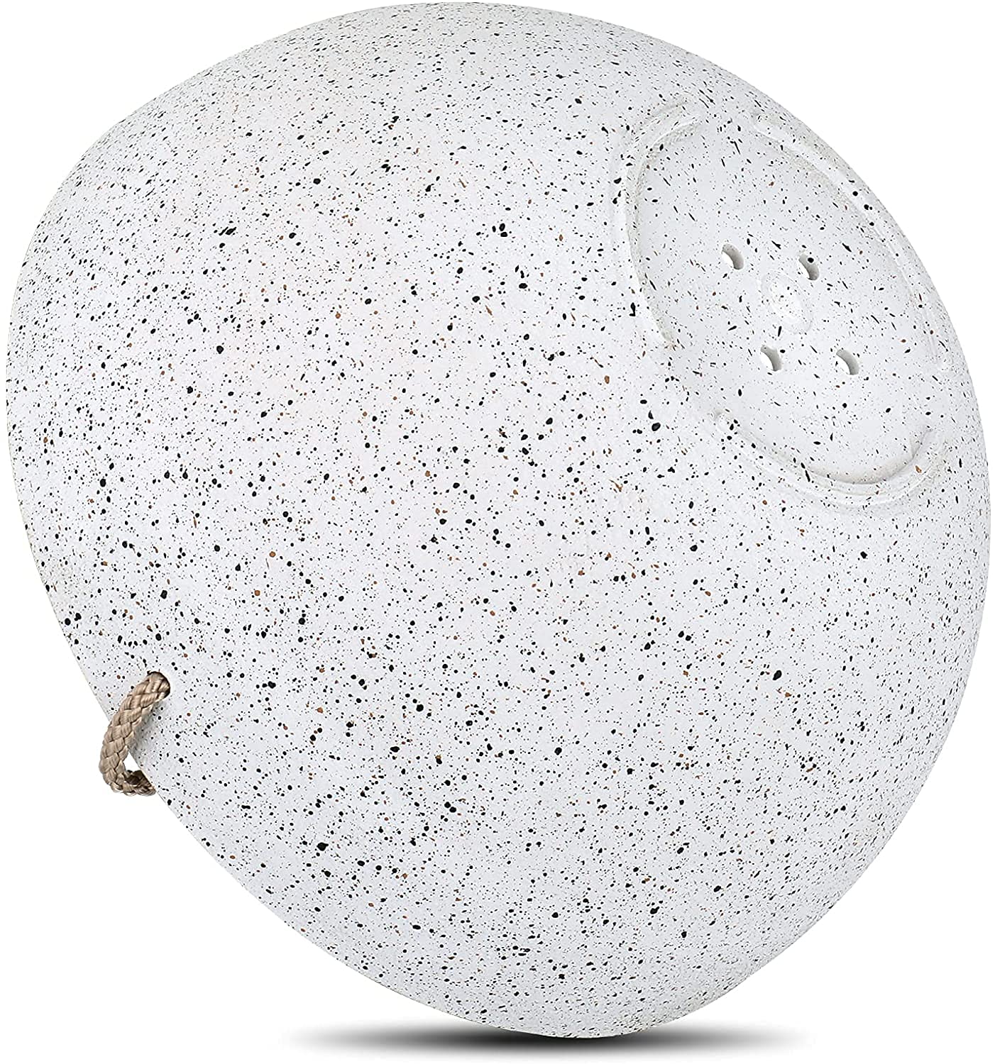 LATERN 2Pcs Hanging Flower Pots, 25cm Speckled White Hanging Plant Pots with Drainage Holes and Plugs, Hanging Planters for Boho Home Garden Decor