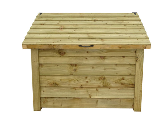 Wooden Log Chest Storage (1.14 cubic meters capacity) (W-127cm, H-104cm, D-87cm) (Light Green (Natural))