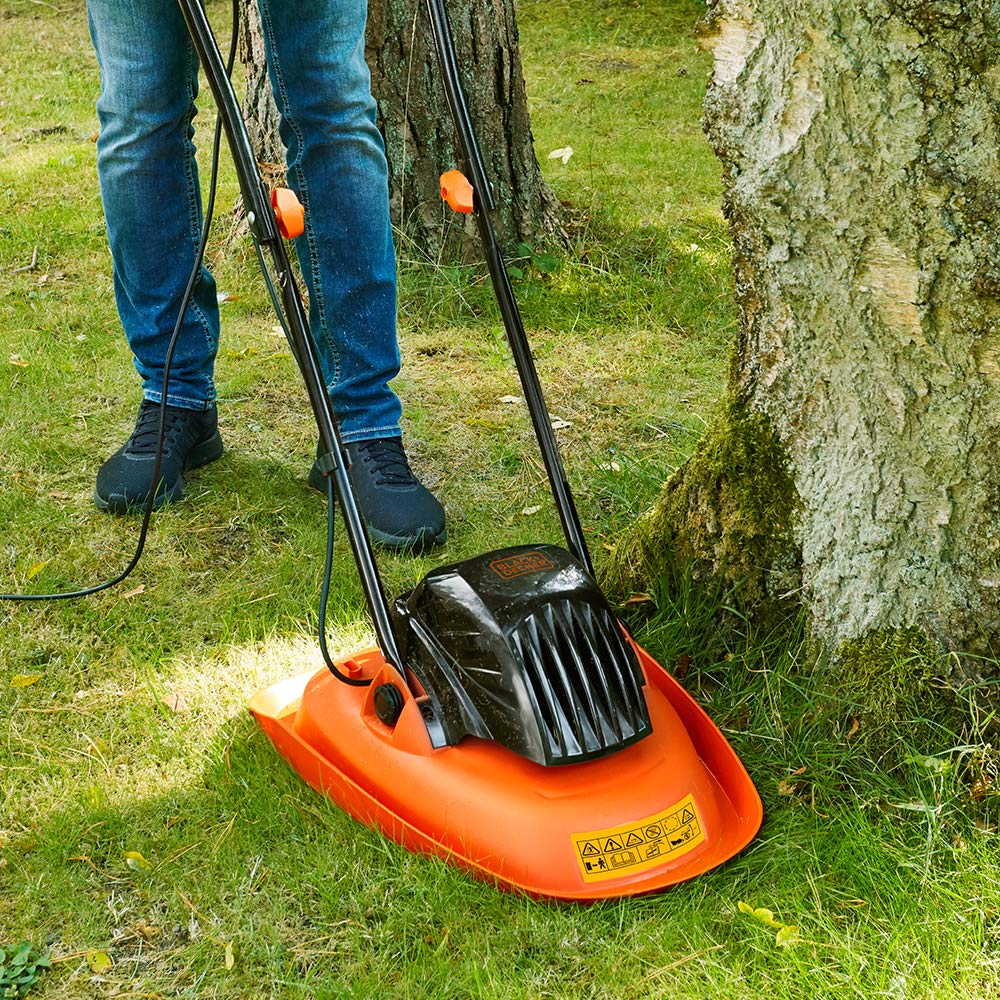BLACK-DECKER Electric Hover Mower with 30cm Deck, 1200W, Corded, Compact, Lightweight, BEMWH551-GB