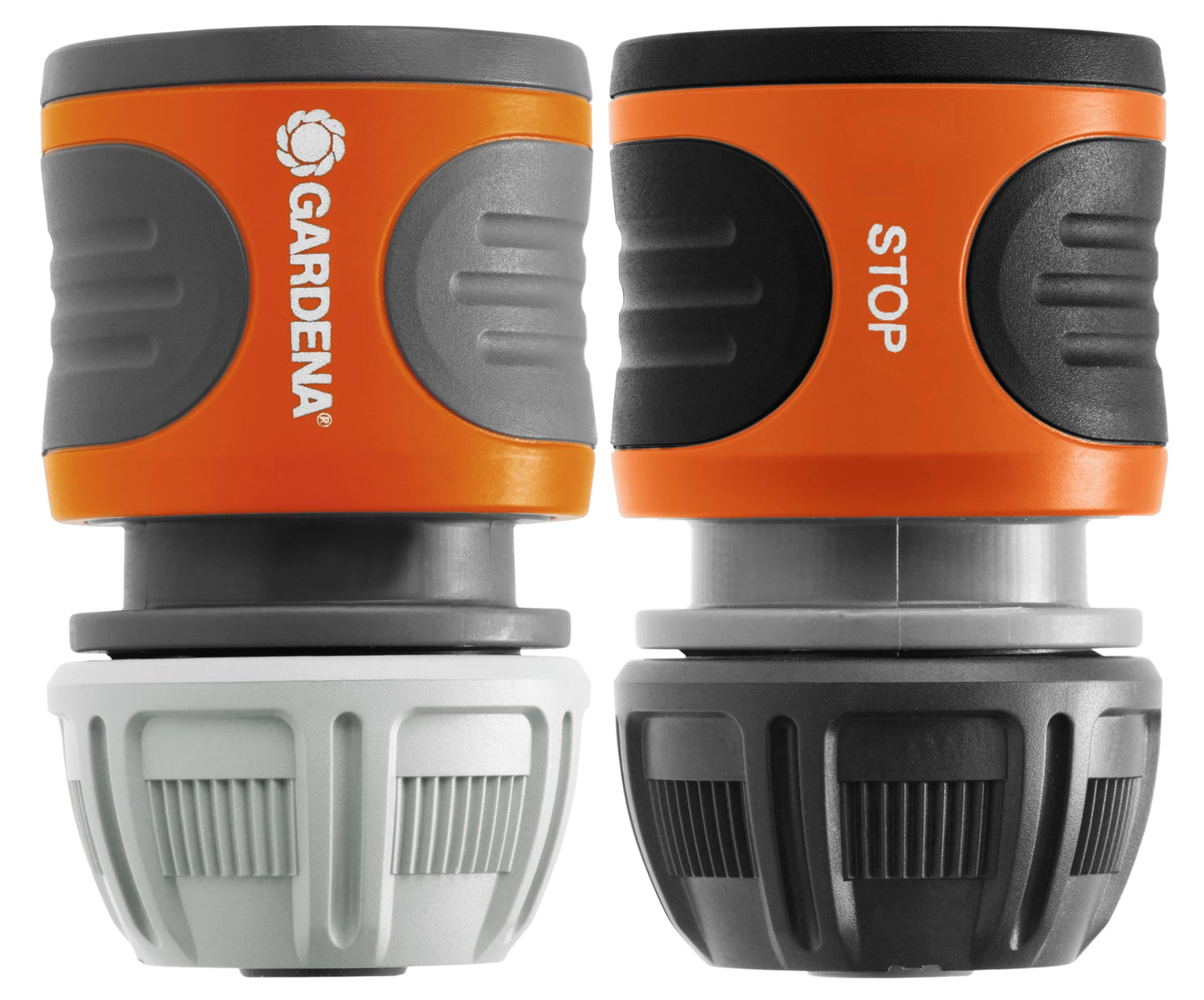 Gardena Hose Connector Set 13 mm (1/2 inch) and 15 mm (5/8 inch): For the beginning and end of the hose, connector to fit all Original system parts, UV and frostproof (18279-20)