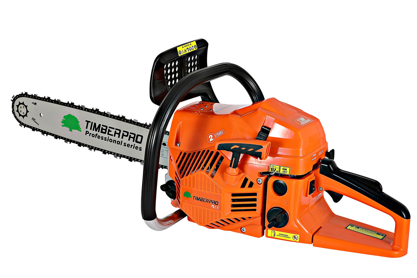 62CC TIMBERPRO Heavy Duty Petrol Chainsaw 20" Bar - 2 Chains