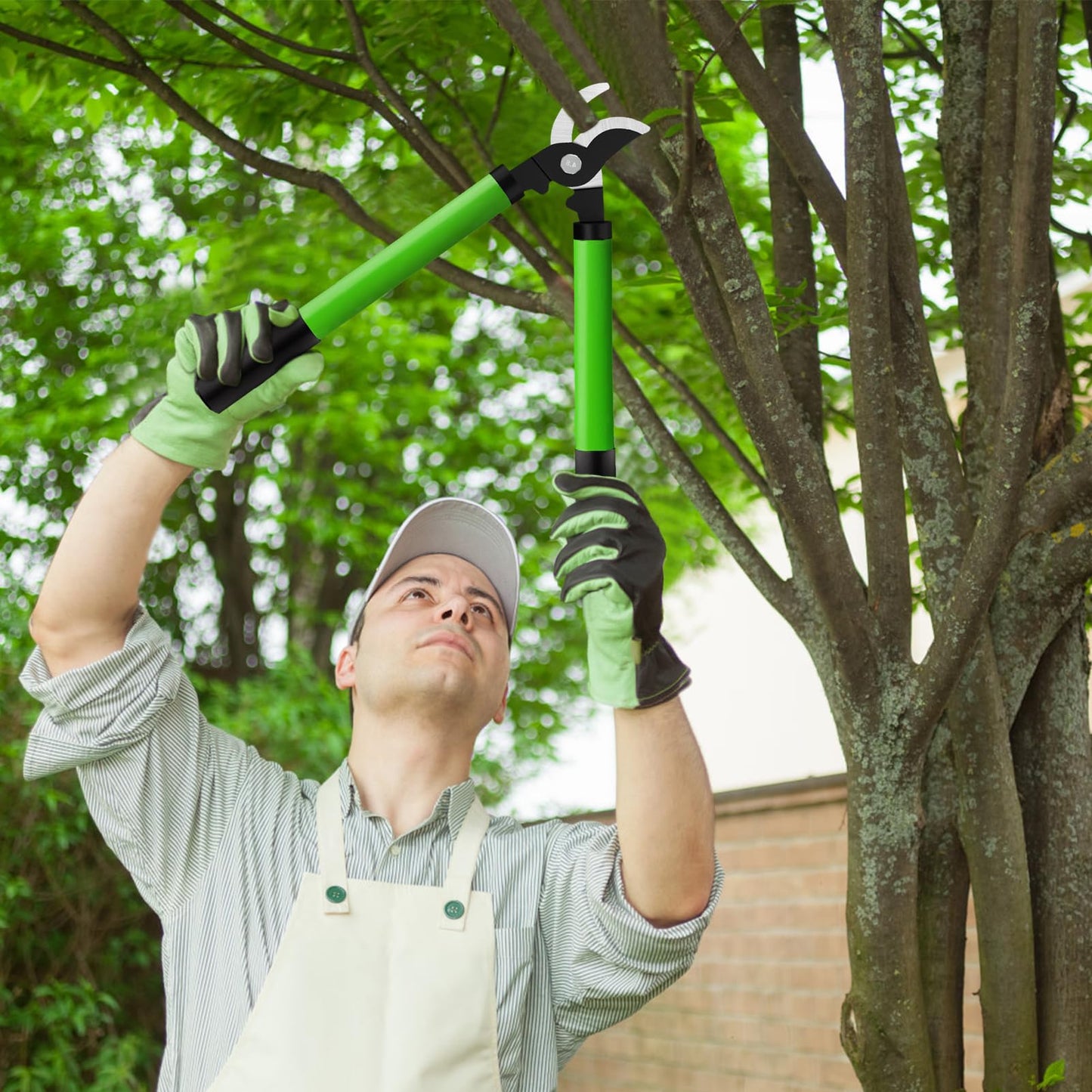 Chilymes Bypass Loppers,Branch Lopper with Steel Blade,Effortless Garden Loppers Tree Trimmer Length 37cm,Branch Tree Lopper 30mm Cut Capacity