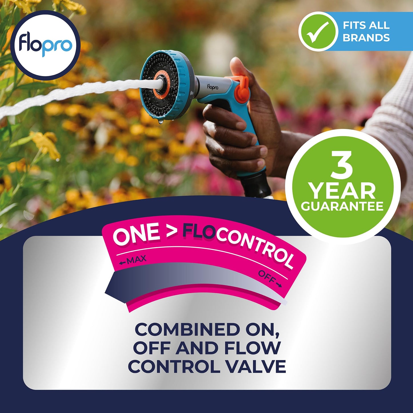 Flopro 70300746 Metal Multi Hose Pipe Spray Gun, Blue