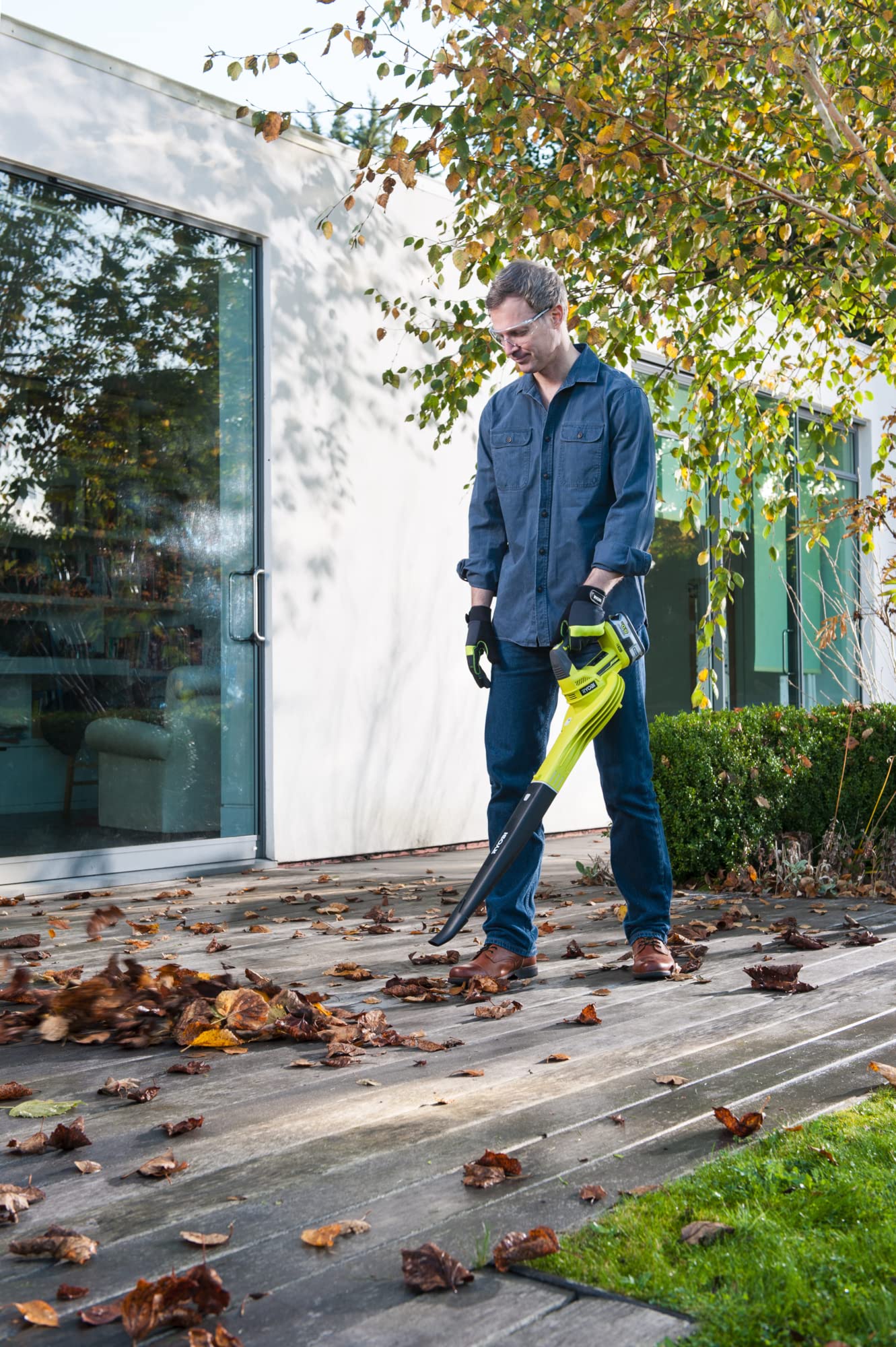 Ryobi OBL1820S ONE- Cordless Blower, Air Speed (Zero Tool), 245 km/h, 18 V, Hyper Green and Grey