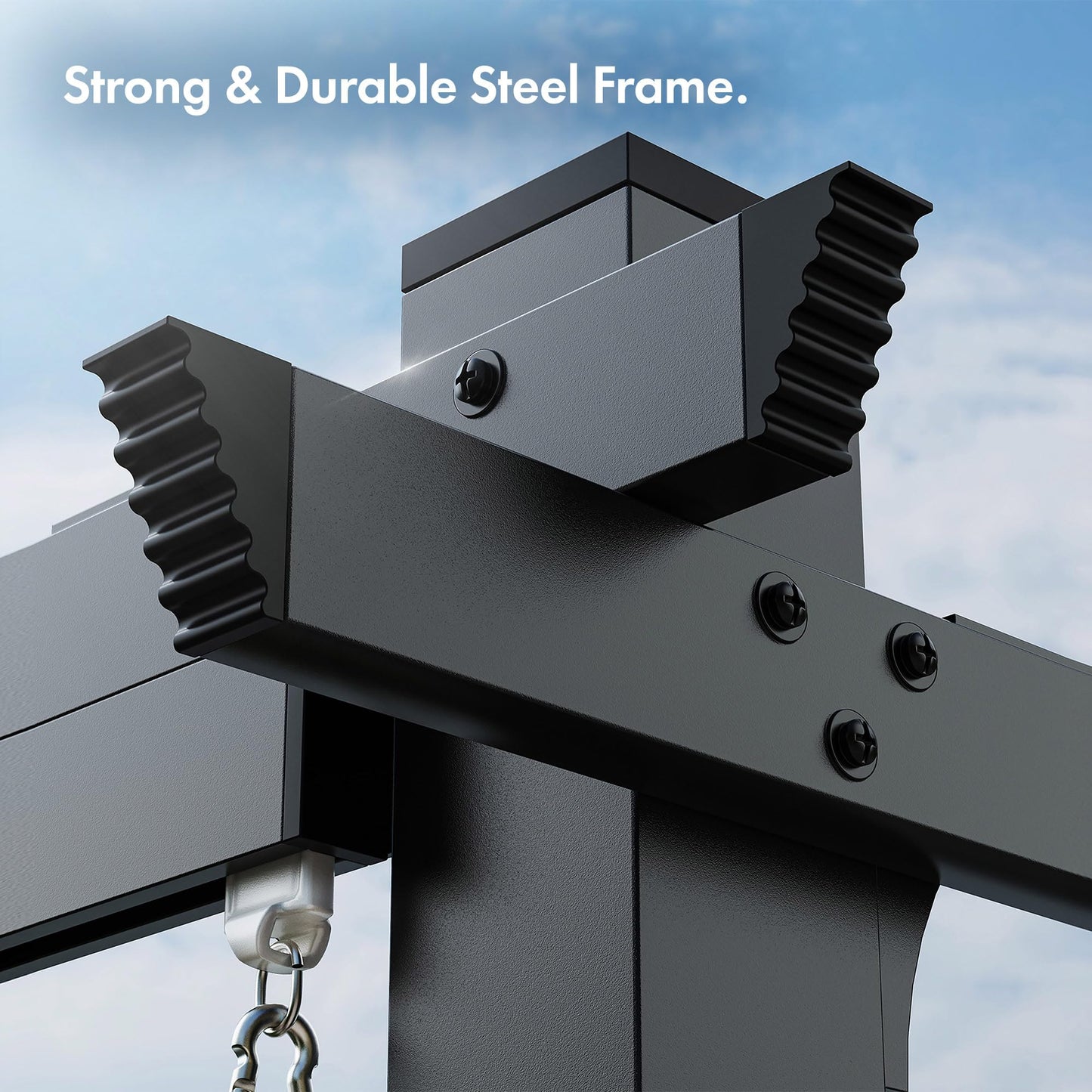 VonHaus Pergola with Retractable Roof 3 x 3 x 2.2m – For Garden, Outdoor, Patio – Weatherproof, Removable Polyester Canopy, Carry Bag for Canopy, 2 Person Assembly, Powder Coated Steel Material