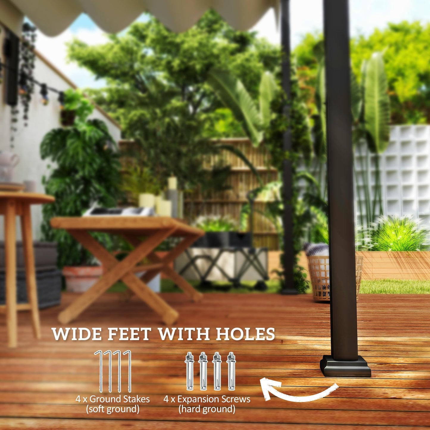 Outsunny 2 x 3(m) Lean To Pergola with Retractable Roof, Wall Mounted Garden Gazebo Outdoor Sun Shade Shelter for Patio, Khaki