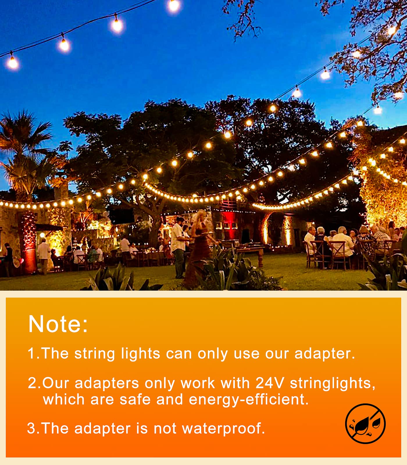 Outdoor String Lights 65.5ft LED Garden Festoon Light Mains Powered 20M Dimmable Timer Waterproof G40 Bulbs Hanging Patio Lighting with Remote Control for Outside Gazebo Pergola Balcony Cafe