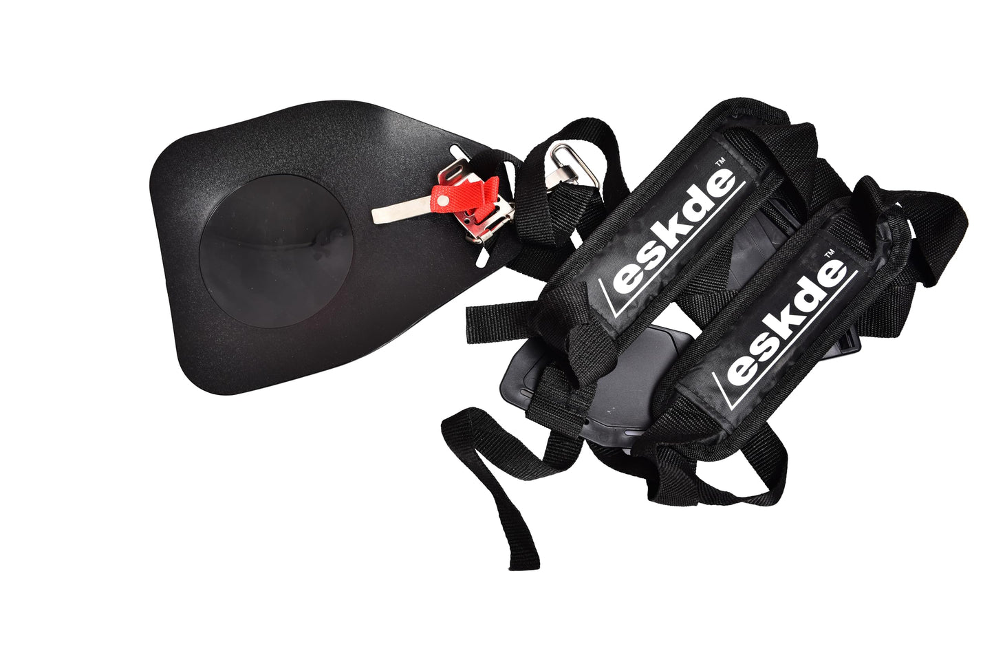 4 Stroke Petrol Strimmer with Blades - Heavy Duty Petrol Grass Trimmer and Brush Cutter with Bull Horn Handles | Brushcutter Strimmer with Metal Blade and Nylon Head 410mm Cutting Width | eSkde