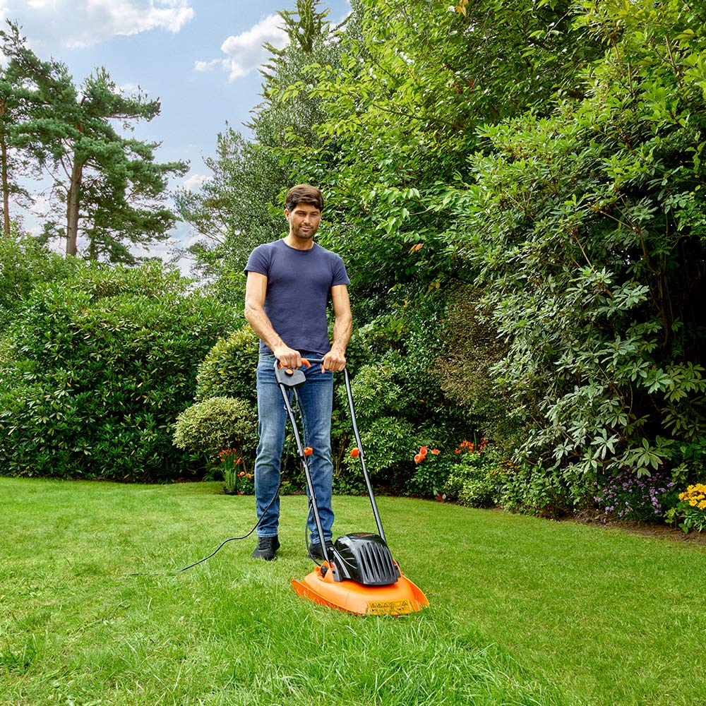 BLACK-DECKER Electric Hover Mower with 30cm Deck, 1200W, Corded, Compact, Lightweight, BEMWH551-GB