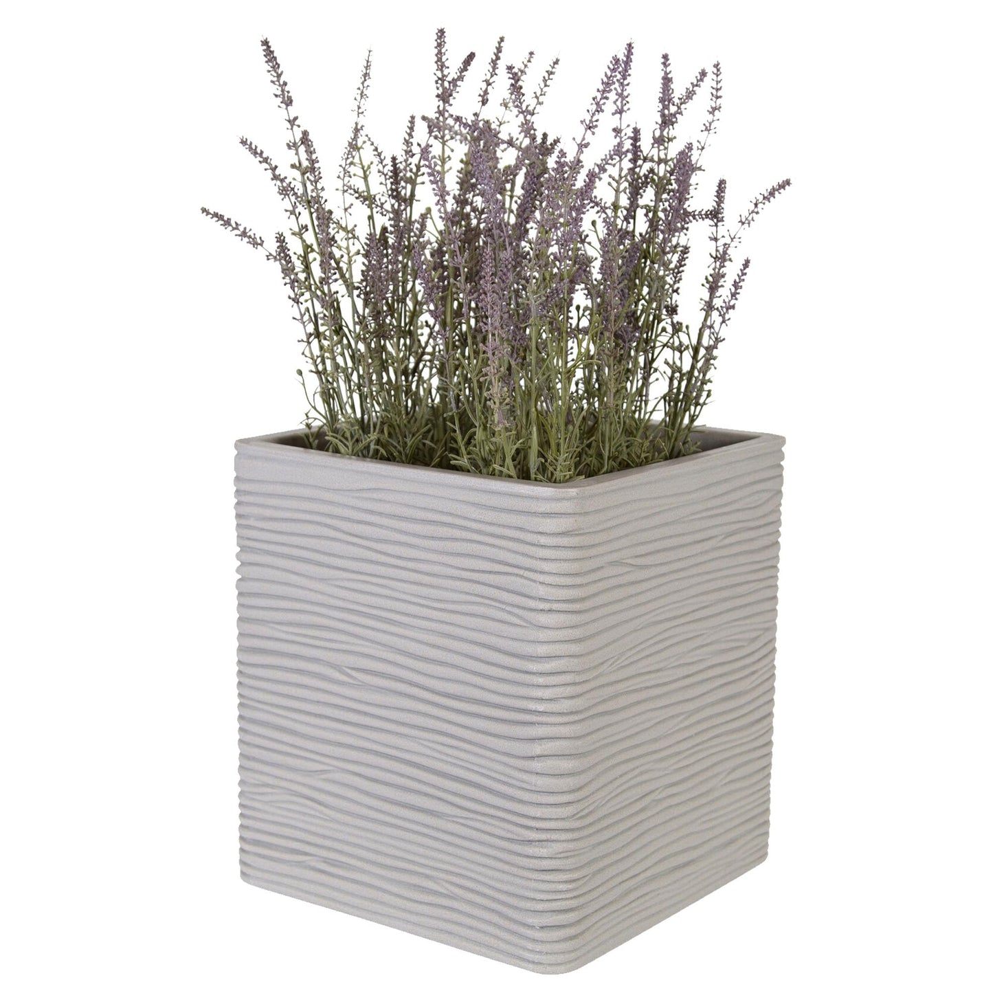 STORM TRADING GROUP Stone Effect Amalfi Square & Tall Flower Planters Ideal For Home, Balconies, Gardens, Greenhouses & Patios (1, Amalfi Tall (60cm Height))