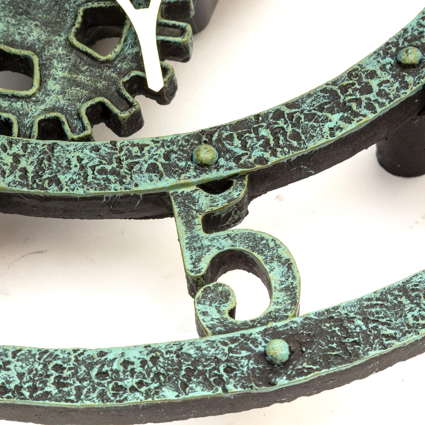 No Nonsense Products Indoor Outdoor Wall Clock Antique Church Station Garden Style 30cm Green Slate Effect Gold Hands Weatherproof Quartz Battery Powered Waterproof