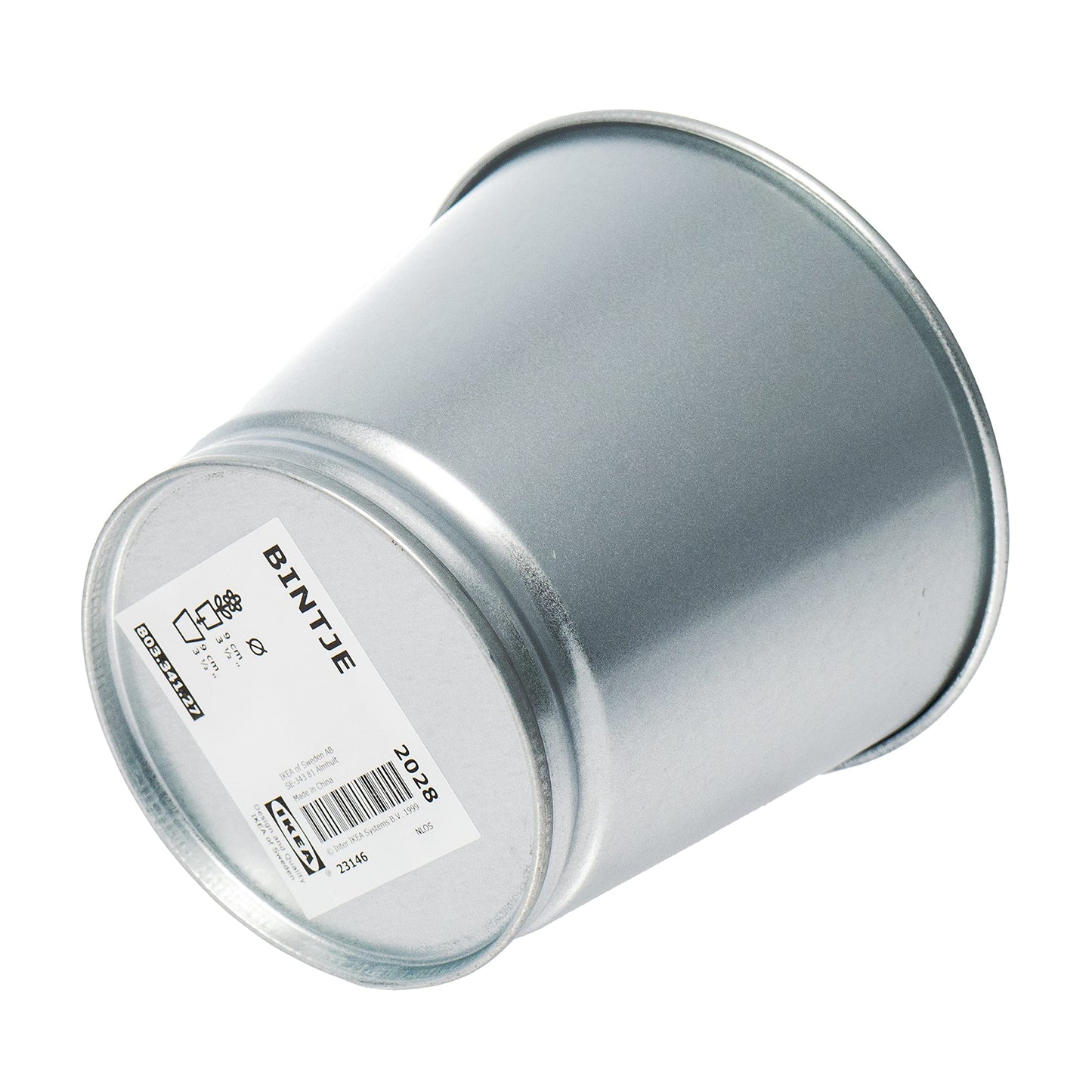 IKEA BINTJE 9cm Galvanised Steel Plant Pots - Set of 10